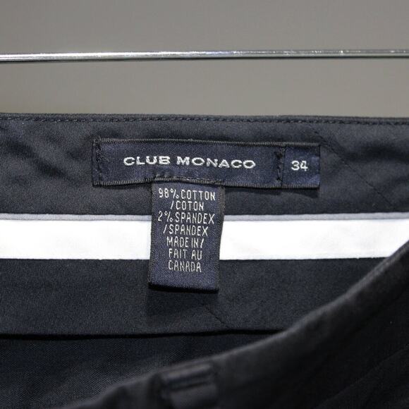 Club Monaco Navy Blue Straight Leg Cropped Pant Size 34 - Picture 7 of 7